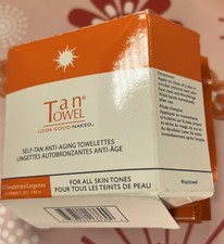 Tan Towel Self-Tan Anti-Aging Towelettes For Face 15 Towelettes  Damaged Box