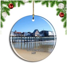 Old Orchard Beach Maine USA Christmas ornament city travel souvenir