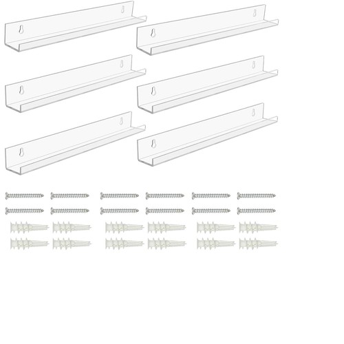 6X Acrylic Wall Nail Polish Rack Clear Storage/Display Organiser Stand Holder UK - Picture 2 of 12