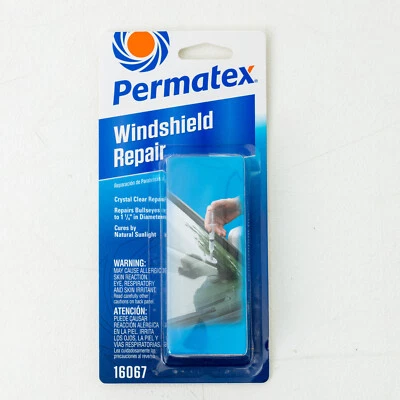 Windshield repair KIT PERMATEX 16067 repairs broken and cracked windshields
