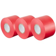PVC Electrical Insulation Tape 50mm x 33m Red 3 Rolls Adhesive