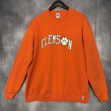 Vintage Russel Clemson Tigers Sweatshirt Mens 2XL NCAA Football Crewneck 90s