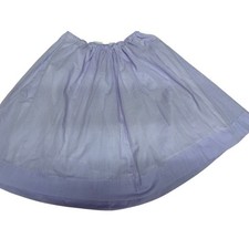 Handmade VTG Purple Gingham Check Midi Skirt Elastic Waist Eyelet Lace Lined