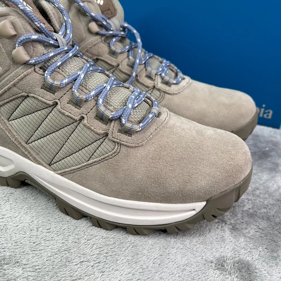 Columbia Transverse 麂皮远足靴女式 9.5 帆布棕褐色/新月防水 — 第 3/4 张图片