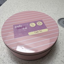 Retro Waves Large Cake Tin - Colourful Rainbow Kitchen Storage Gifts