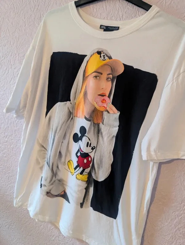 ZARA X Disney Mickey Mouse Oversized T-Shirt Size S image 2