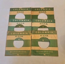 45 RPM 7" RECORD SLEEVES CO. SLEEVE 6 PACK SEE PHOTOS Columbia Records SLV329 