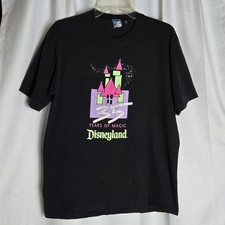 Vintage 1990 Disneyland "35 Years Of Magic" Tee Black Size XL SEE MEASUREMENTS