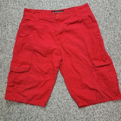 Southpole Cargo Shorts Casual Outdoor Everyday Red Size 14 Streetwear Comfort