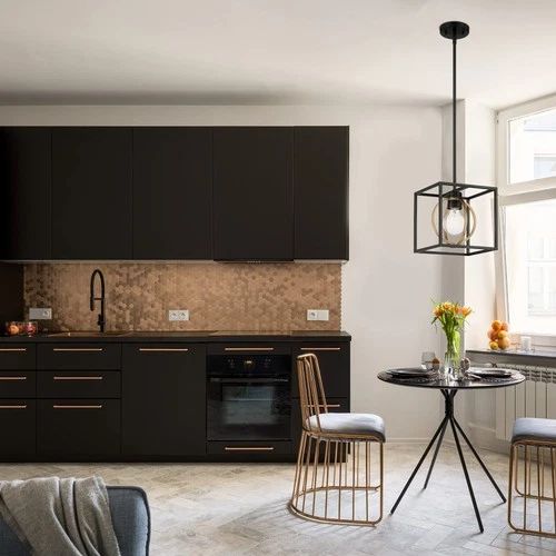 Kew Gardens Pendant Light, 8.5 Inch Convertible Hanging Ceiling Fixture for K... - Picture 4 of 5