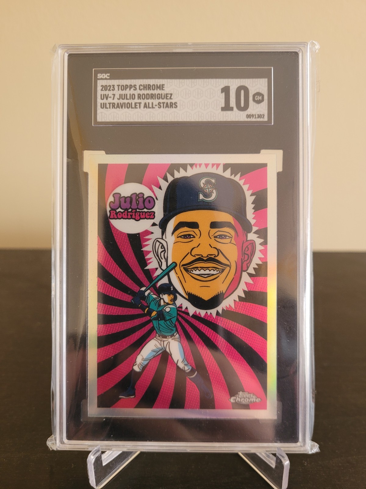 2023 Topps Chrome Ultraviolet All-Stars #UV-7 Julio Rodriguez SGC 10