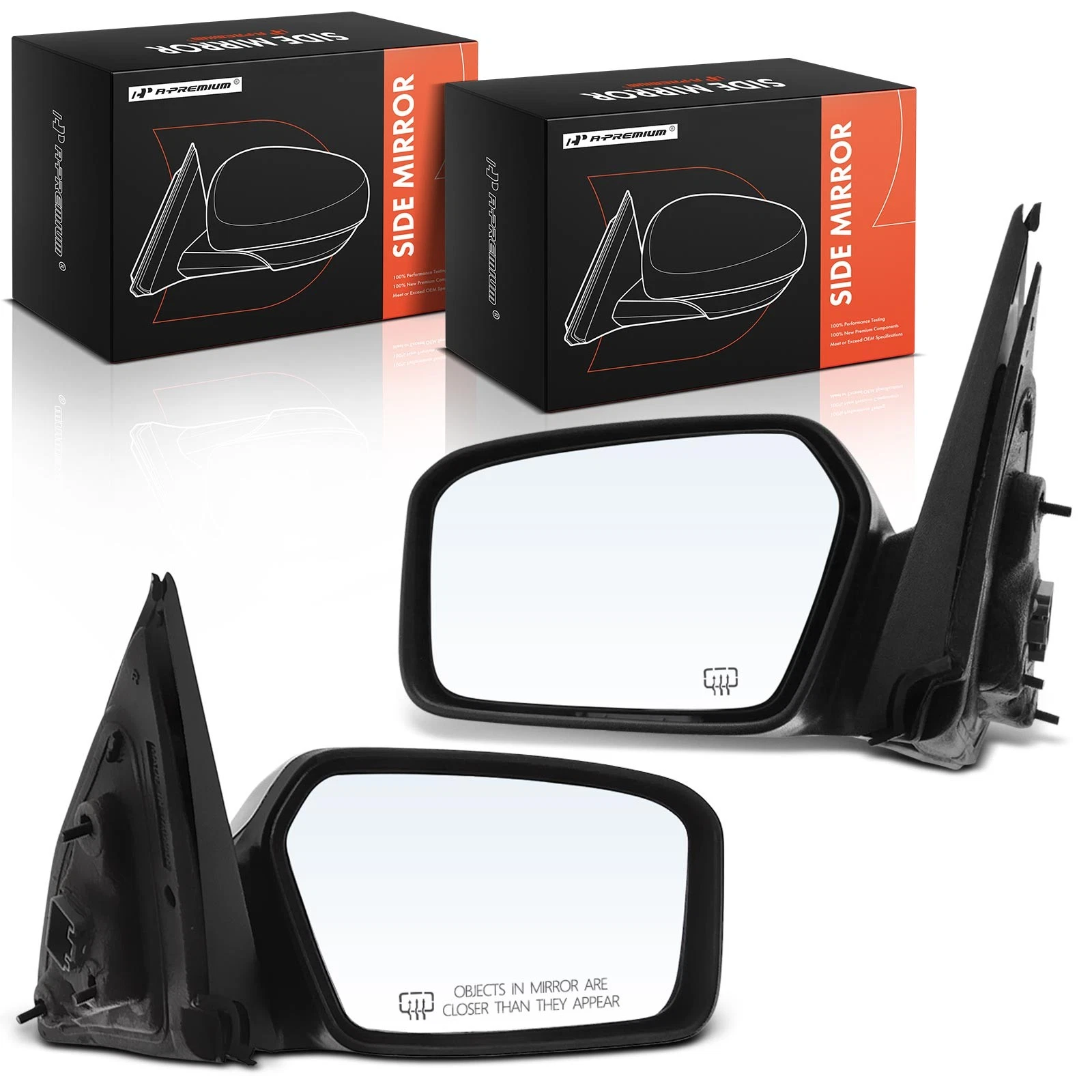 A-Premium Pair Power Mirror Manual Fold Heated for Lincoln MKZ 2007-2010 Zephyr