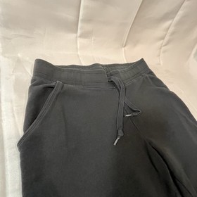 Victoria Secret Pink Women L Black Jogger Sweatpants Everyday Skinny Lounge Cozy
