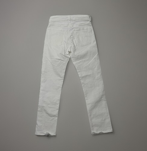 Peruvian Connection White Cimarron Jeans Sz 4 Mid Rise Button Fly Frayed Hem - Picture 2 of 9