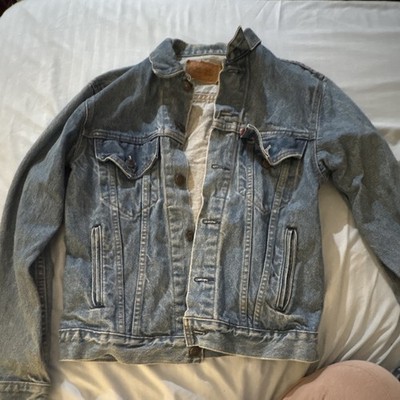 Levi's Men's Denim Jacket Blue Size 38 Button Closure Vintage