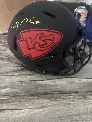 Joe Montana Signed Chiefs F/S Eclipse Authentic Helmet - Beckett W Auth *Yellow