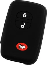 KeyGuardz Keyless Entry Remote Car Smart Key Fob Shell Cover Soft Black 