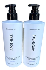 2 Bottles Apotheke Canvas Plant Based Bath BODY WASH 16.2Oz Shower Gel