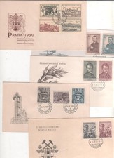 Tschechoslowakei CSSR 1950/51  LOT  kompl.  Ausgaben auf  FDC ohne Adresse