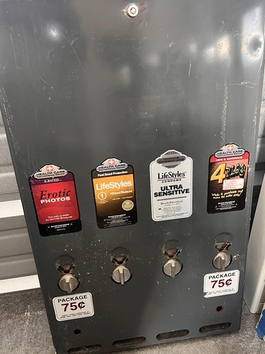 VINTAGE 1970s CONDOM VENDING MACHINE  /PREVIOUSLY REFURBISHED NOVELTY ITEM
