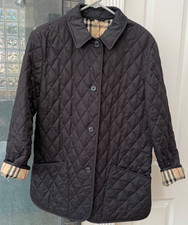 Burberry Womens Black Quilted Jacket With But...
