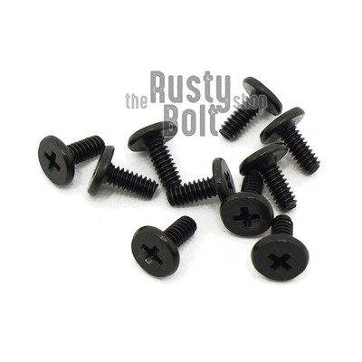 M1.6. x 4mm, Phillips Wafer Flat Head Screws, Steel, Black, Laptop, Machine