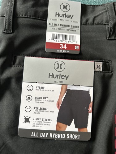 NWT Hurley Men's All Day Hybrid Shorts - Picture 2 of 3