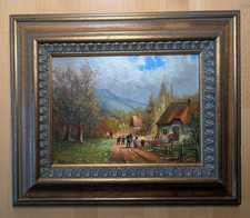 GÜNTER SEEKATZ Ölgemälde Landschaft mit Spaziergängern Gemälde Ölbild sign. 8P
