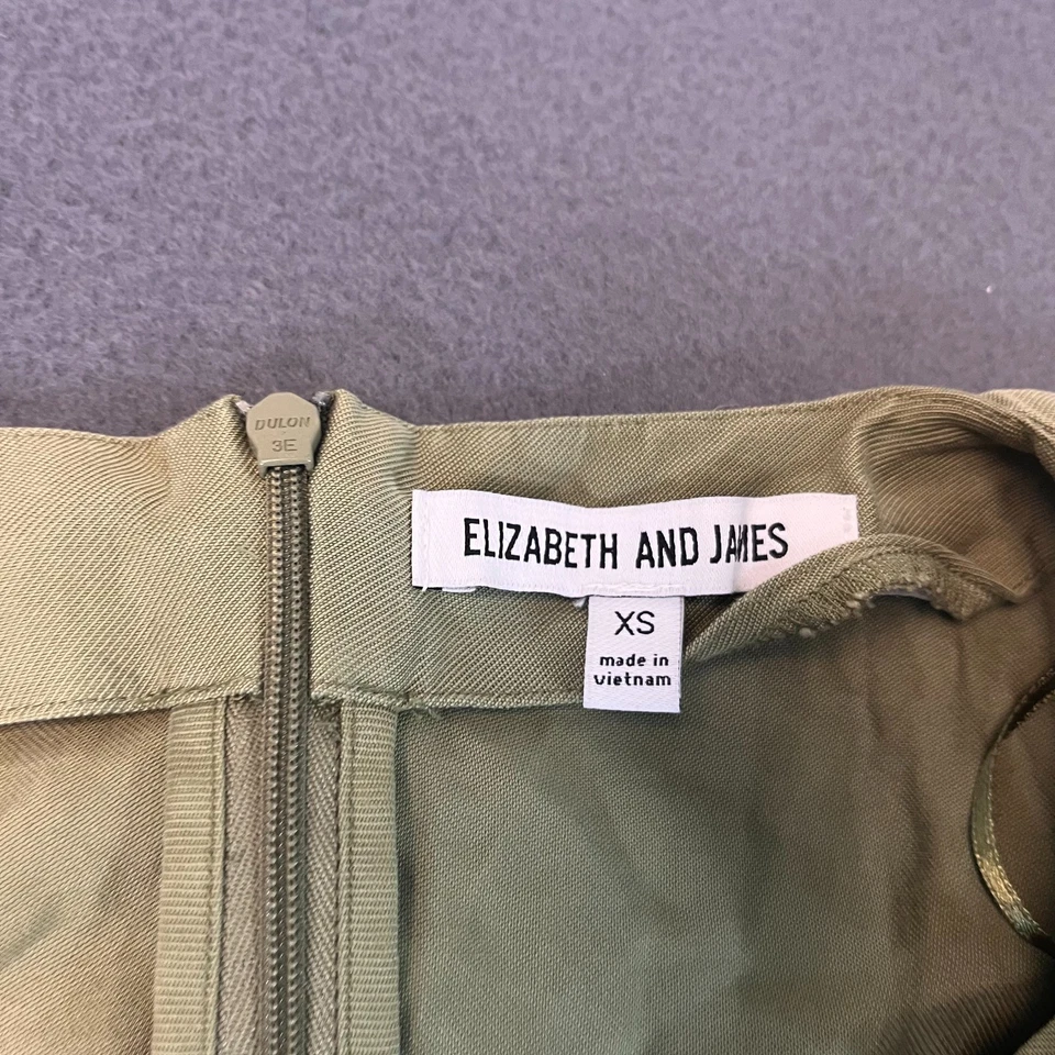 Macacão feminino Elizabeth and James tamanho XS verde sálvia boho chique sem remendo de cinto V - Imagem 2 de 4