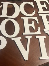 19 / Lot 8  MDF Wood Letters Craft Painted White