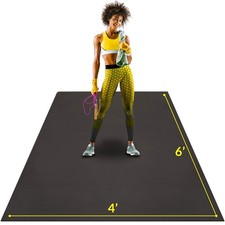 Large Exercise Mat for Home Workout | Workout Gym Flooring for Home Gym | Rub...