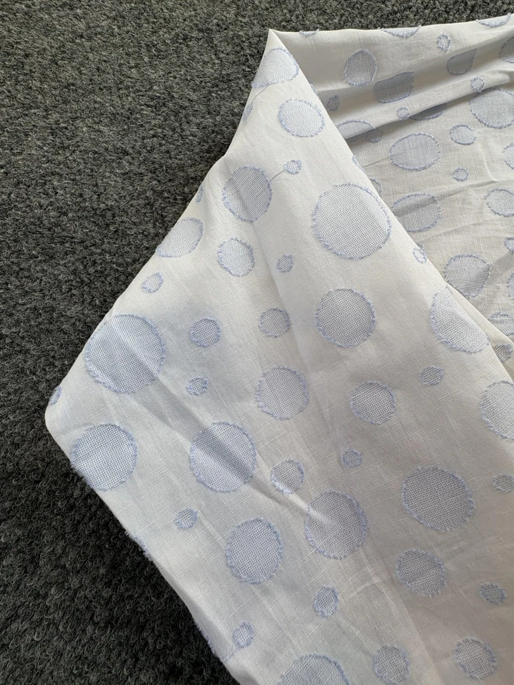 Jared Lang Shirt Mens XL White Blue Polka Dot Jacquard Long Sleeve Button Down - Image 4 of 4