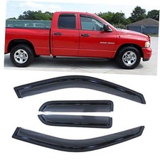 94101 Side Window Visor Wind Vent Deflector, 4pcs For Ram 1500 09-18 Quad cab