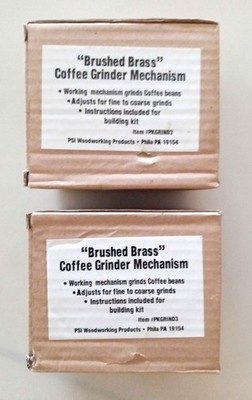 PSI woodworking PKGRIND3 coffee grinder mechanism brushed brass  New In Box