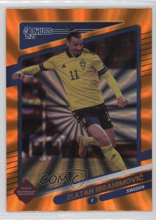 2021 Donruss Road to Qatar Holo Orange Laser Zlatan Ibrahimovic Ibrahimović 13w4