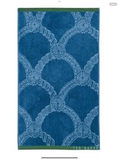 2 X Ted Baker Braid Towels in Denim- New RRP £36