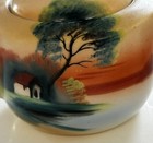 Noritake Japan Hand Painted China Sugar & Creamer Sunset Lake Tree — photo 6