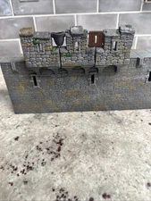 Dwarven Forge Castle Battlement Transitions, Right Left, And Straight.