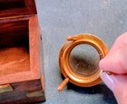 Brass Maritime Nautical Chart Adjustable Magnifying Lens  In Wood Box — photo 5