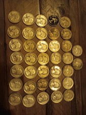 Lot Of 37 Pre 1964 90% Silver Quarters 25 Cents 25c Washington+ Various Yrs/mint