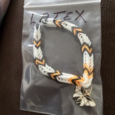 Rubberband Latex 1-Charm Handmade Bracelet