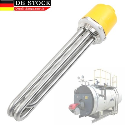 3kW Heizstab Edelstahl DN40 1 1/2'' AG 230V für Solarspeicher Pufferspeicher NEU