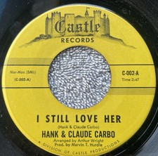 HANK & CLAUDE CARBO Castle C-002 "I Still Love Her" U.S. SOUL 45 1968