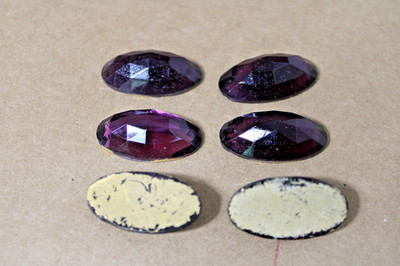30mm Faceted Cabochons, NOS West Germany Amythest Purple Jewels, 1/2 lb Bag VTG