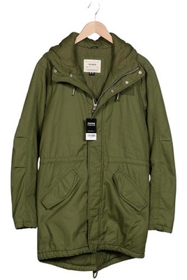 Pull & Bear Jacke Herren Anorak Jacket Kurzmantel Gr. M Baumwolle Grün #iwcepoo