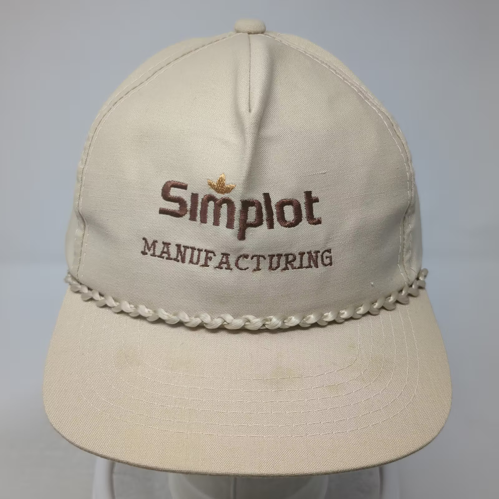 Headliner Simplot Manufacturing 5 Panel Hat Beige… - image 2