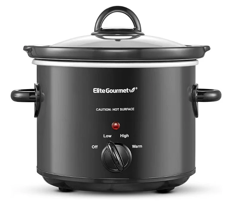 Elite Gourmet 3 Quart Slow Cooker Low High Keep Warm Settings Cool Touch Handles