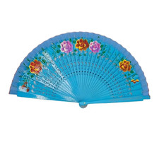 Spanish Dance Fan Classical Hollow Out Wooden Folding Hand Fan Color Painting