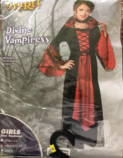 Spirit Divine Vampiress Girls GOTH VAMPIRE Halloween Costume SZ MEDIUM 7-10 NEW