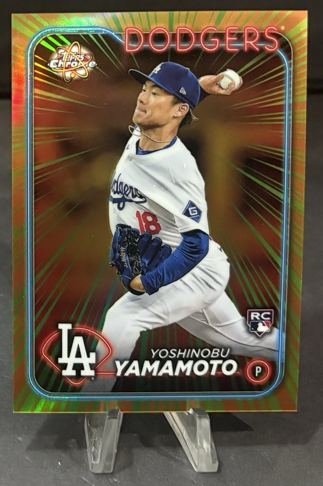 2024 Topps Chrome Yoshinobu Yamamoto RC #RR-16 Radiating Rookies Dodgers Rookie